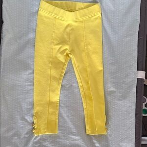 Janie and Jack Bright Yellow Girls' Stretch Leggings